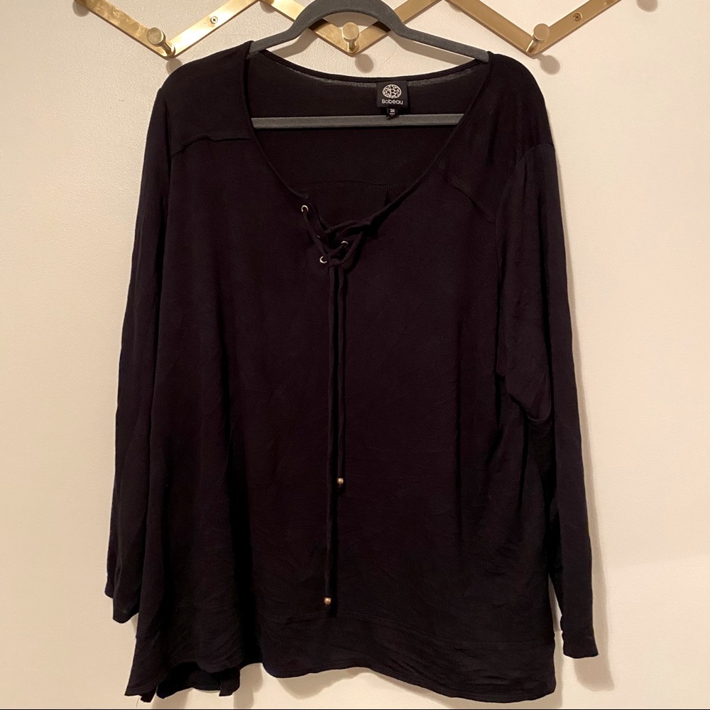 Plus Size Black Top